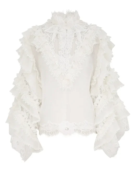 Crush Heart Trim Blouse