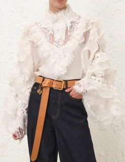 Crush Heart Trim Blouse
