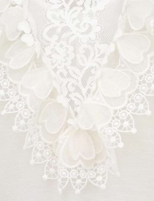 Crush Heart Trim Blouse