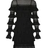 Crush High Neck Frilled Mini