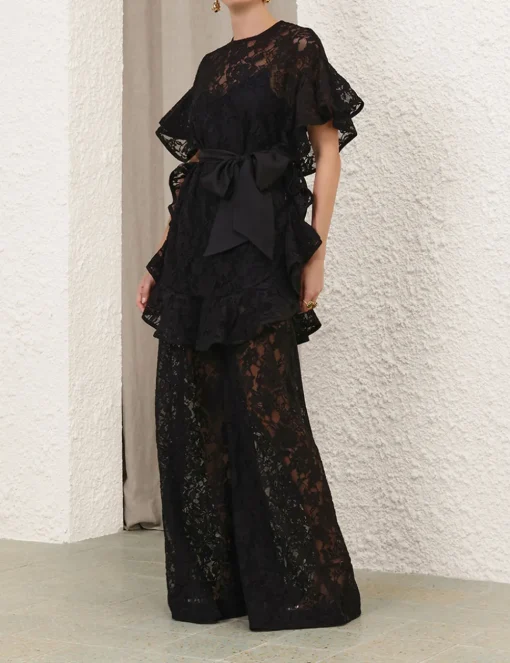 Crush Lace Frill Tunic