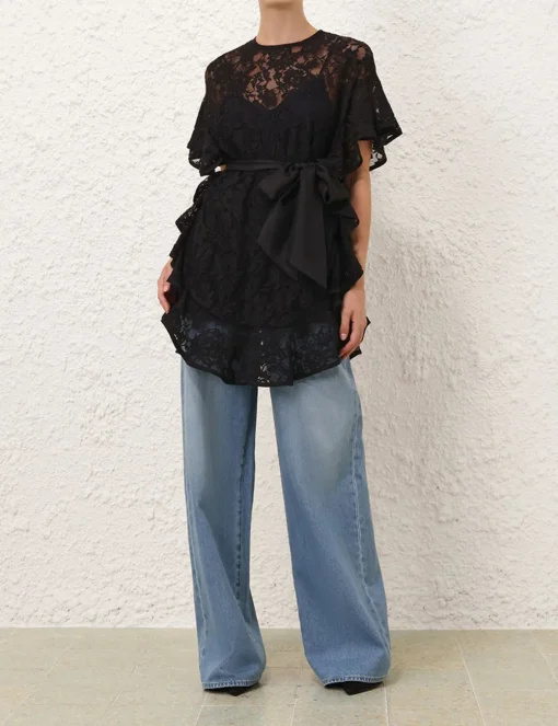 Crush Lace Frill Tunic