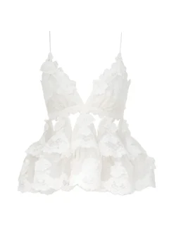 Crush Lace Motif Tiered Top