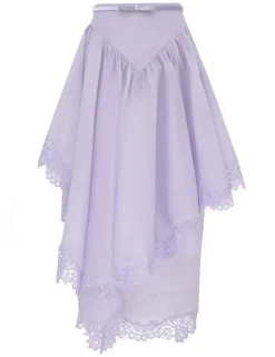 Crush Lace Trim Skirt