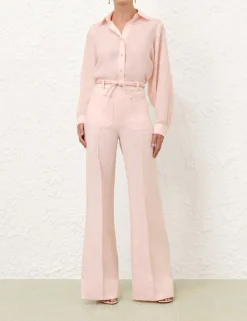 Crush Linen Flare Pant