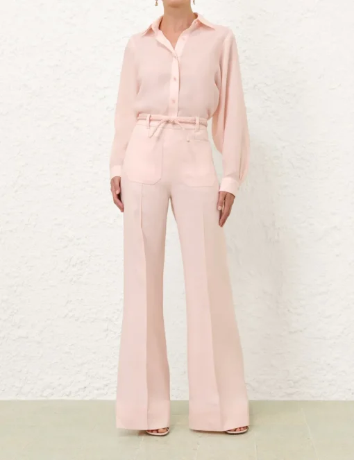 Crush Linen Flare Pant