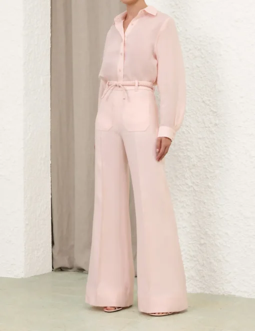 Crush Linen Flare Pant