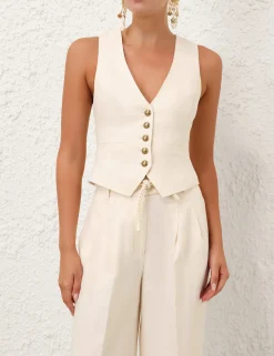 Crush Linen Waistcoat