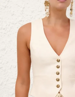 Crush Linen Waistcoat