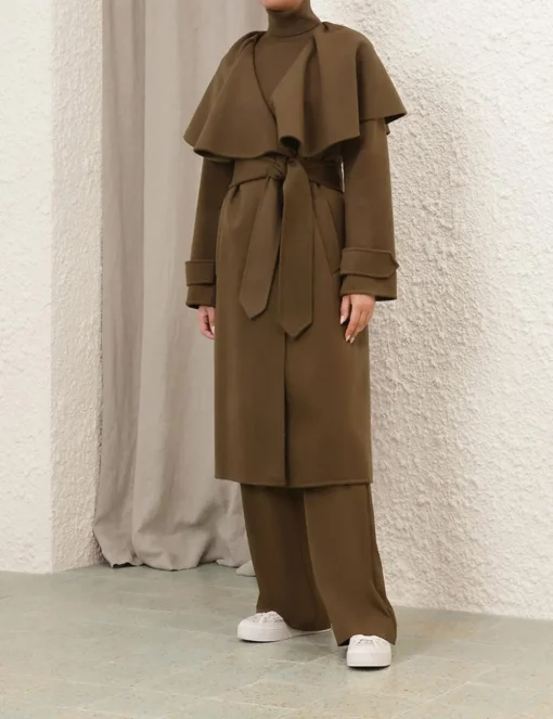 Crush Long Cape Coat