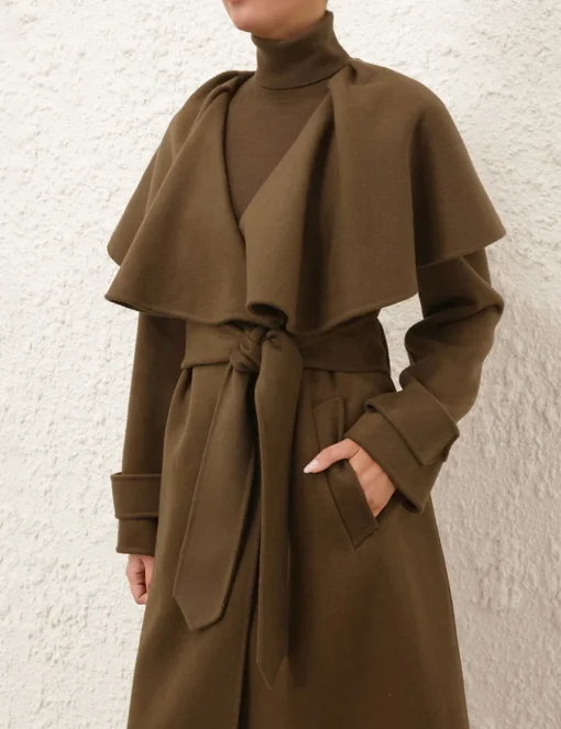 Crush Long Cape Coat