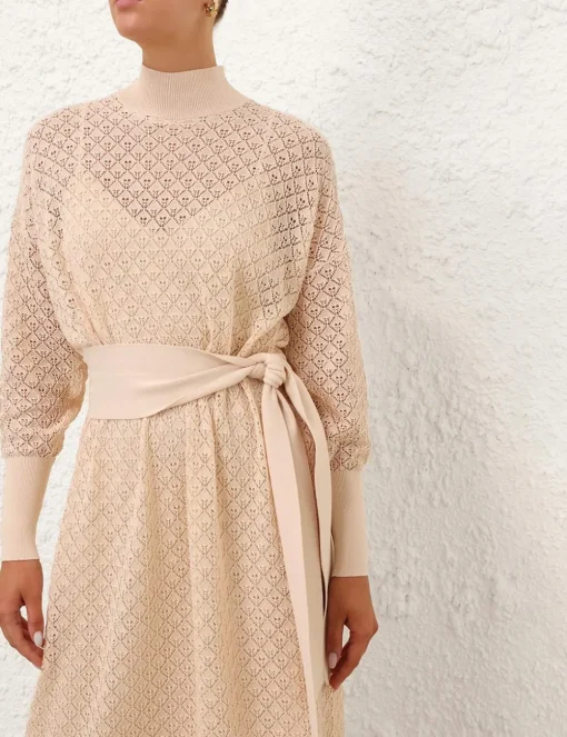 Crush Pointelle Batwing Dress