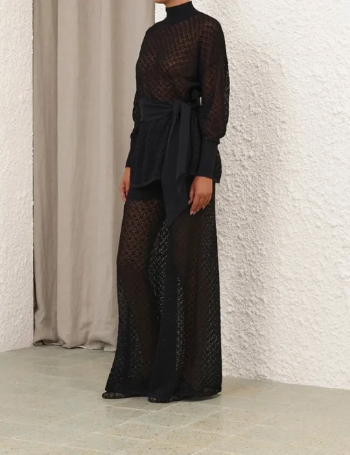 Crush Pointelle Palazzo Pant