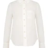 Crush Ramie Embroidered Shirt