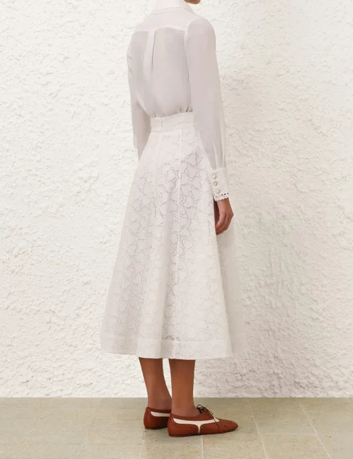 Crush Ramie Embroidered Shirt