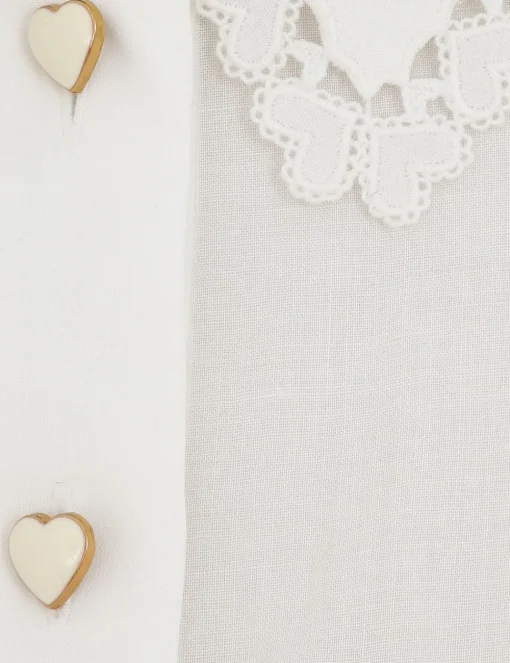 Crush Ramie Embroidered Shirt