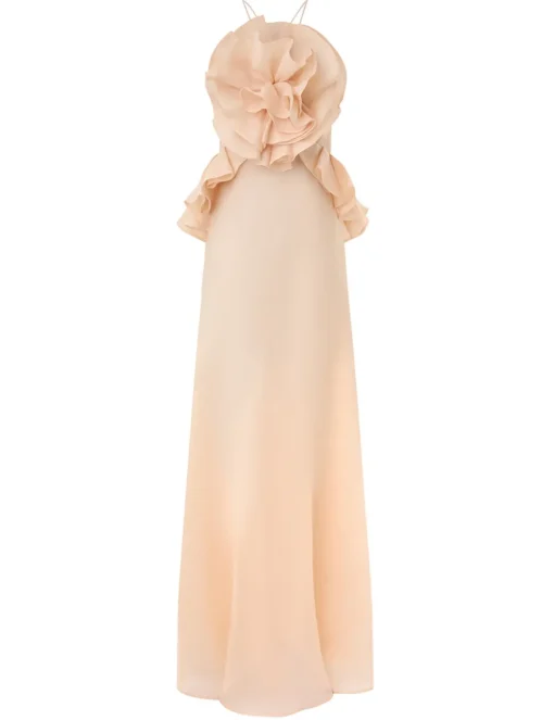 Crush Ruffle Halter Maxi Dress