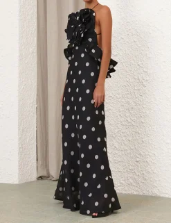 Crush Ruffle Halter Maxi Dress
