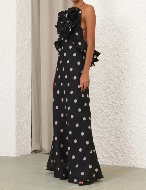 Crush Ruffle Halter Maxi Dress