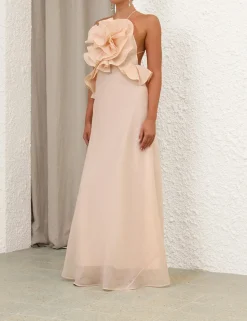 Crush Ruffle Halter Maxi Dress