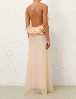 Crush Ruffle Halter Maxi Dress