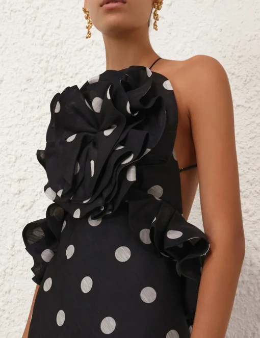 Crush Ruffle Halter Maxi Dress