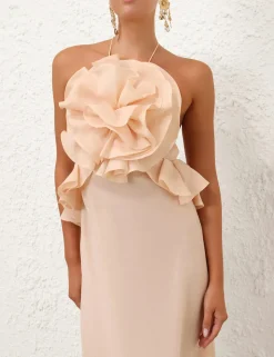 Crush Ruffle Halter Maxi Dress