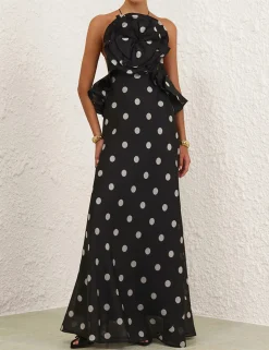 Crush Ruffle Halter Maxi Dress