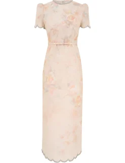 Crush Scalloped Midi Dress