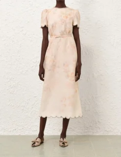 Crush Scalloped Midi Dress