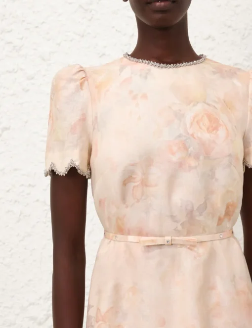 Crush Scalloped Midi Dress