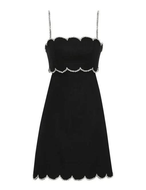 Crush Scalloped Mini Dress
