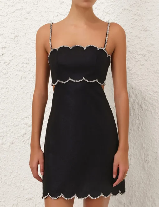 Crush Scalloped Mini Dress