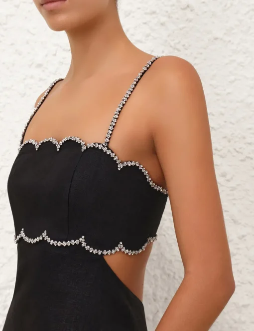 Crush Scalloped Mini Dress