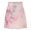 Crush Scalloped Mini Skirt