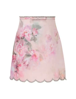 Crush Scalloped Mini Skirt