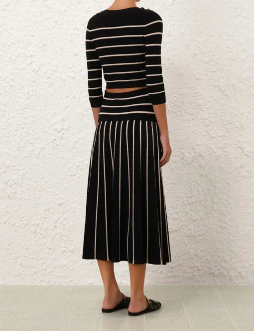Crush Stripe Cropped Top