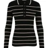Crush Stripe Long Sleeve Polo