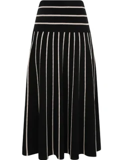 Crush Stripe Midi Skirt