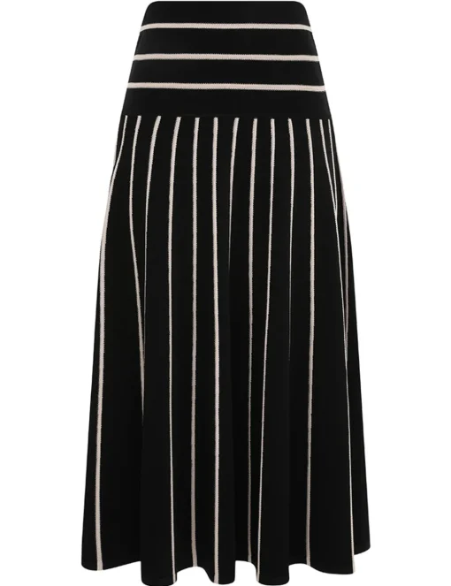 Crush Stripe Midi Skirt