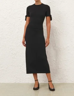 Crush Tube Midi Skirt