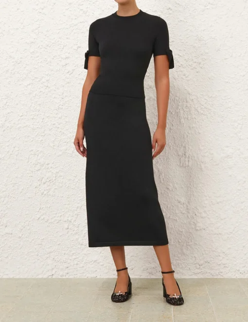 Crush Tube Midi Skirt