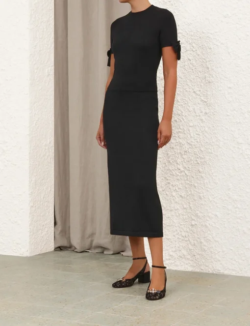 Crush Tube Midi Skirt