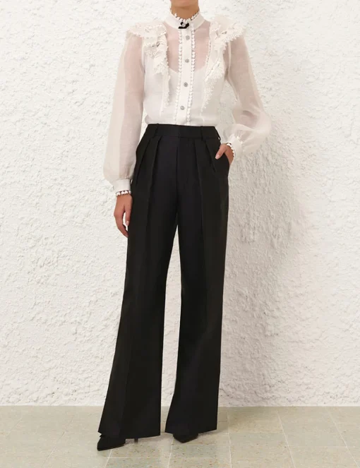 Crush Tuck Wide Leg Pant