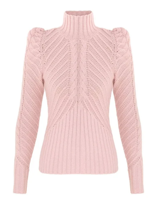 Crush Turtleneck Cable Sweater