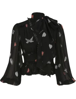 Crush V Neck Lace Blouse