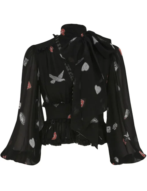 Crush V Neck Lace Blouse