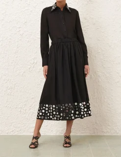 Eden Mirror Midi Skirt