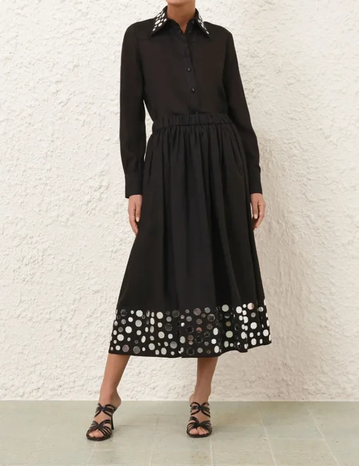 Eden Mirror Midi Skirt