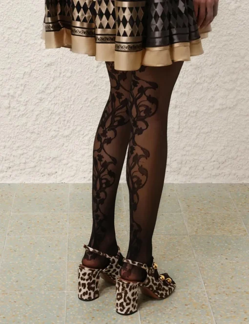 Filagree Jacquard Tights